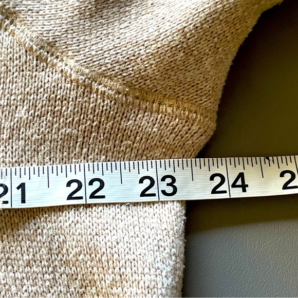 Woolrich Knit Fleece Sweatshirt V-Neck Cream Large - Picture 12 of 13